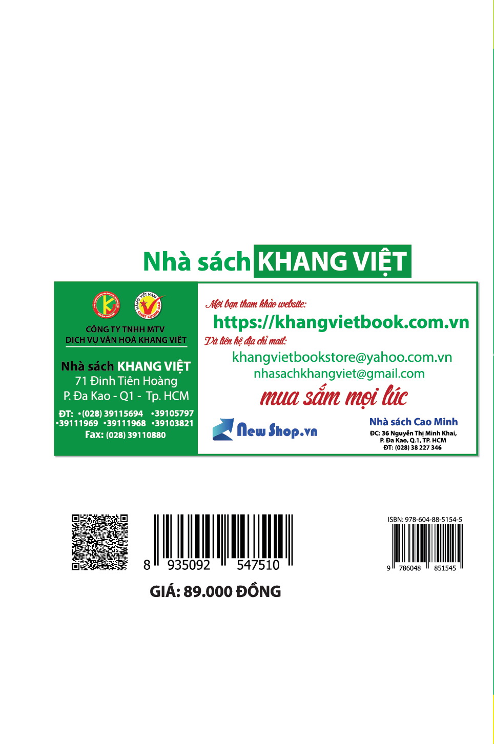 Bìa sau Bồi Dưỡng Học Sinh Giỏi Violympic Tiếng Anh 8